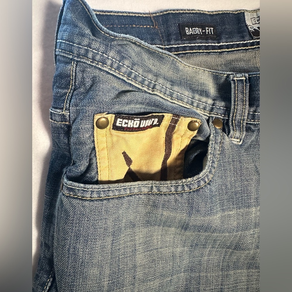 **SOLD**Y2K Ecko Unltd Graphic Track Jacket & Baggy Jeans Set Mens 34 Streetwear - Picture 9 of 15